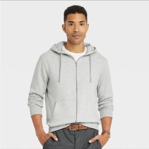 full zip hooded sweatshirt XL gray